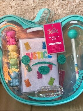 Justice Teal Activity Set with Multicolor Gummy Bear Accents